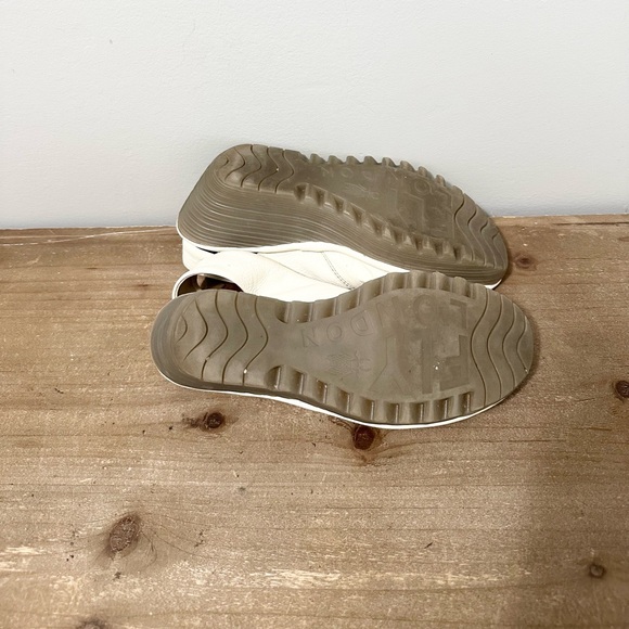 Fly London Yakin Peep Toe Leather Wedges White Size 37 (6.5-7) - Picture 8 of 8